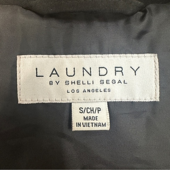 Laundry By Shelli Segal Los Angeles Jacket Coat Womens Small Black Quilted Hood - Picture 11 of 13